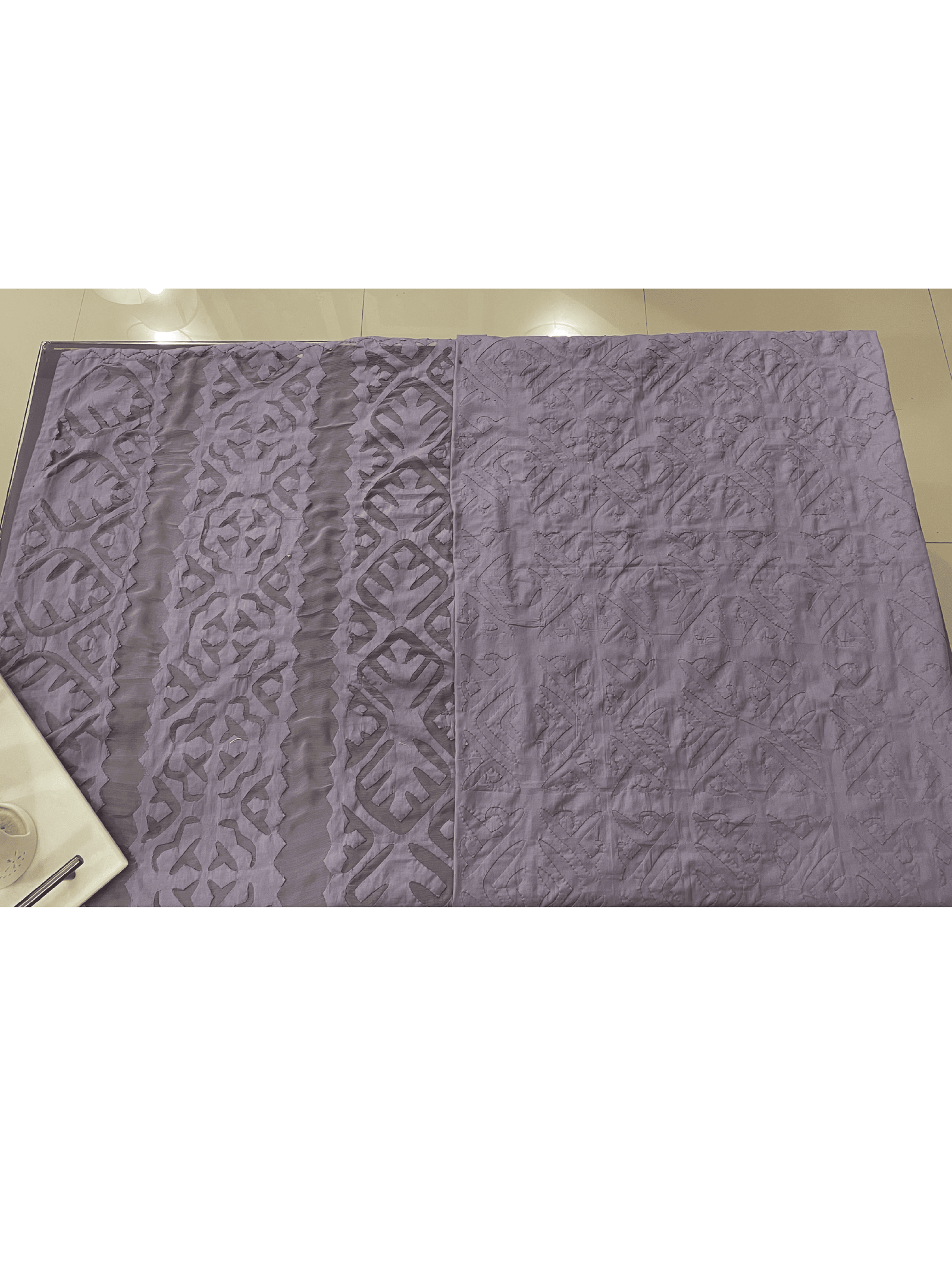 3 PIECE - UNSTITCHED APPLIQUE LAWN COTTON SUIT (AA-05) - Image 7