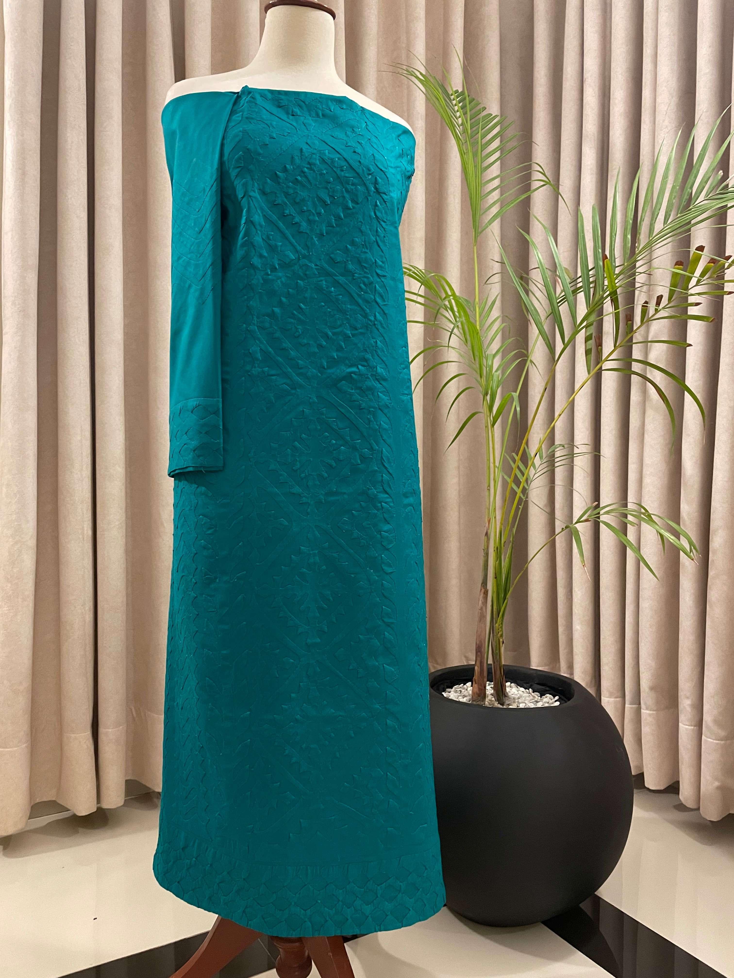 2 PIECE - UNSTITCHED APPLIQUE LAWN COTTON SUIT (DF-11)