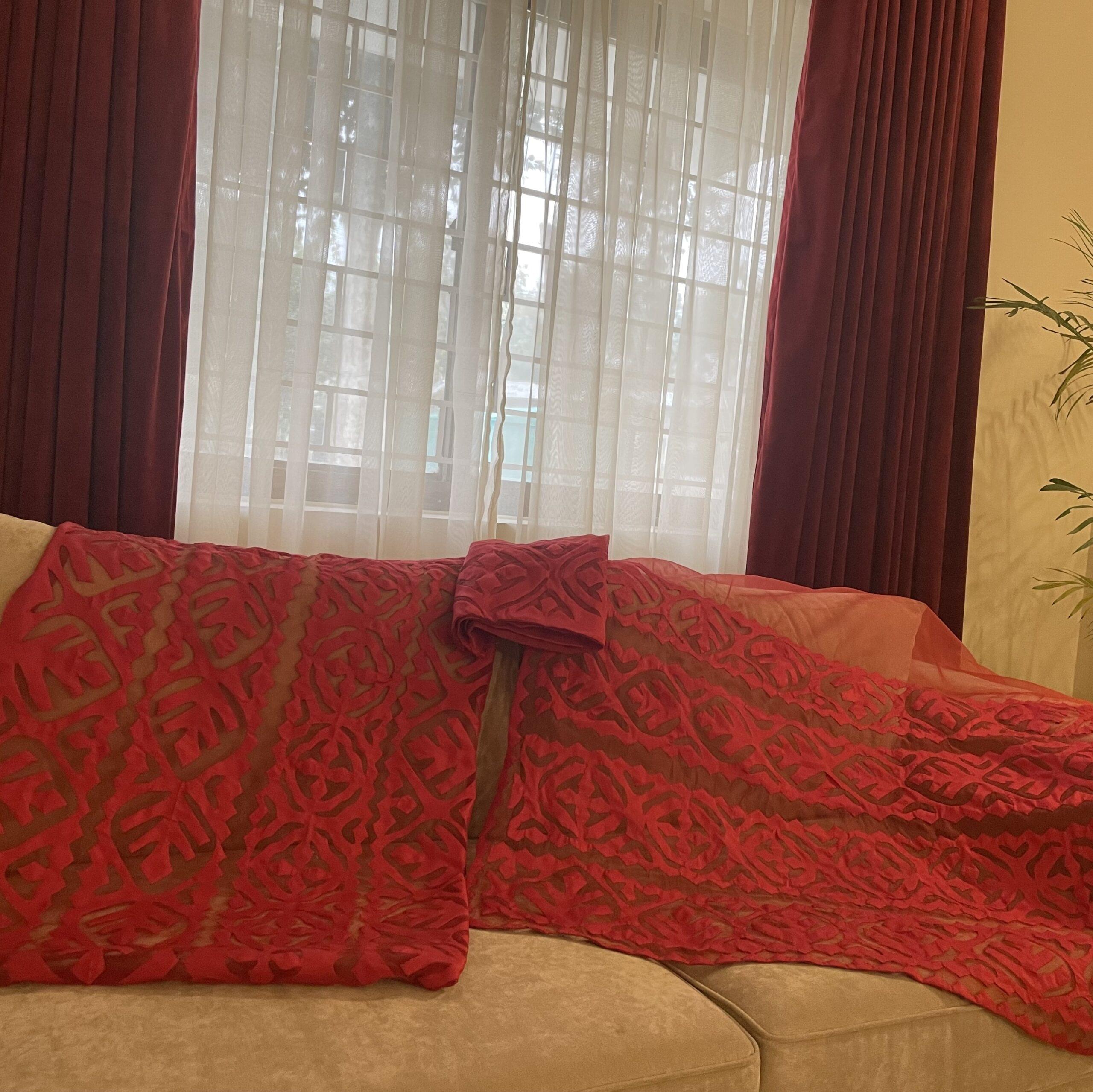 3 PIECE - UNSTITCHED APPLIQUE LAWN COTTON SUIT (AA-08) - Image 2
