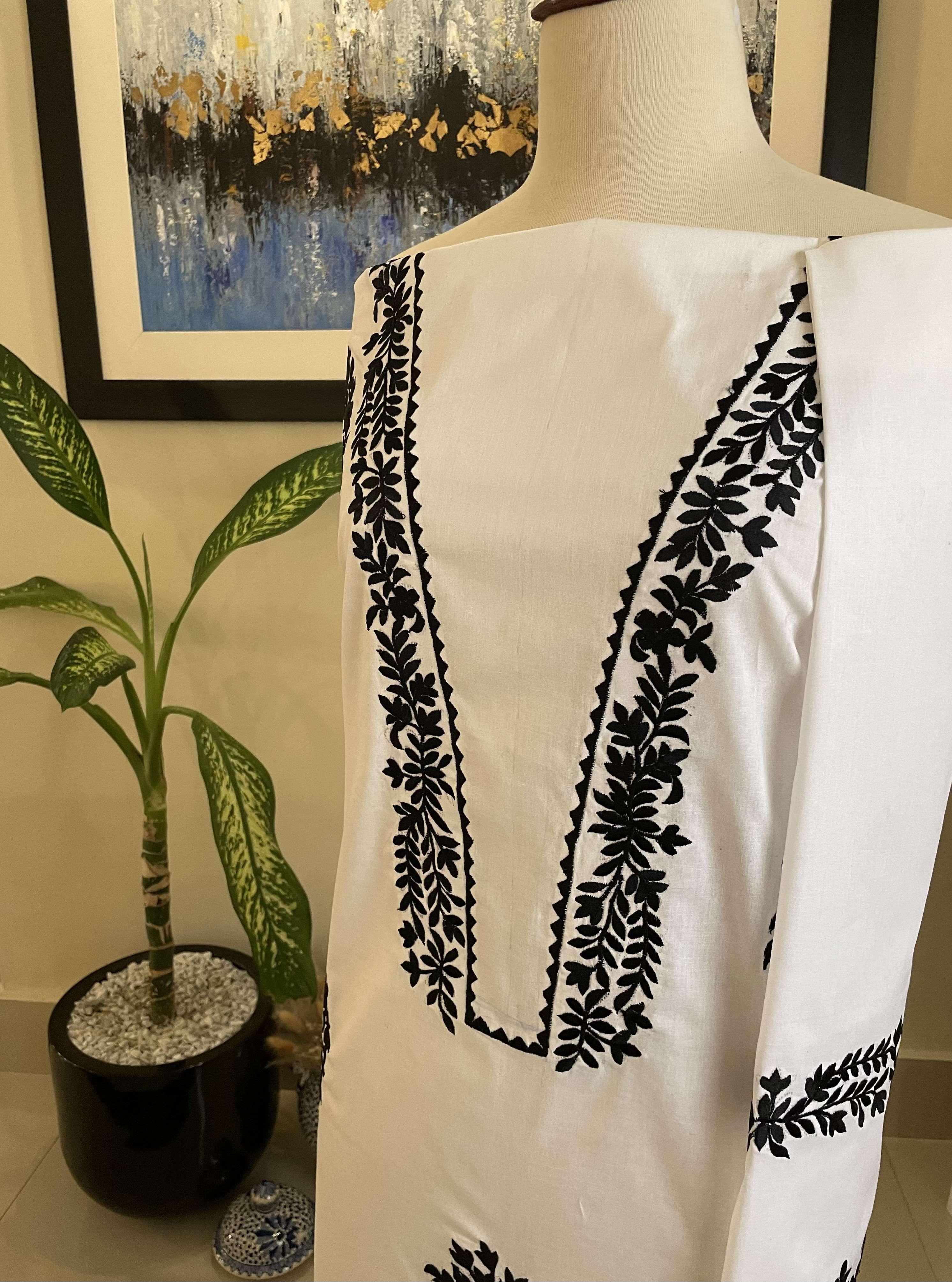 UNSTITCHED EMBROIDERED SHIRT & TROUSER (FD-02) - Image 2