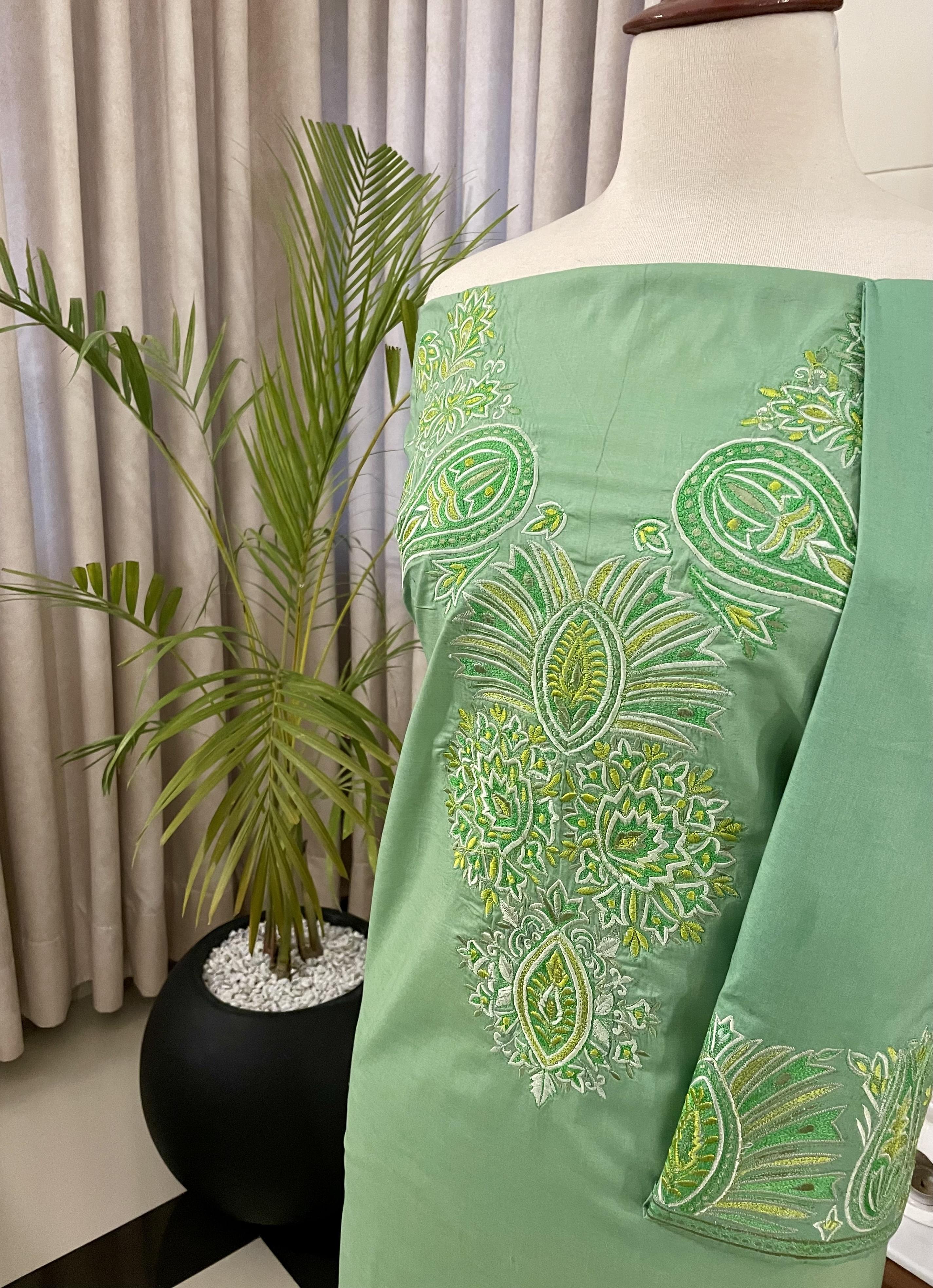 UNSTITCHED EMBROIDERED SHIRT & TROUSER (FD-04) - Image 2