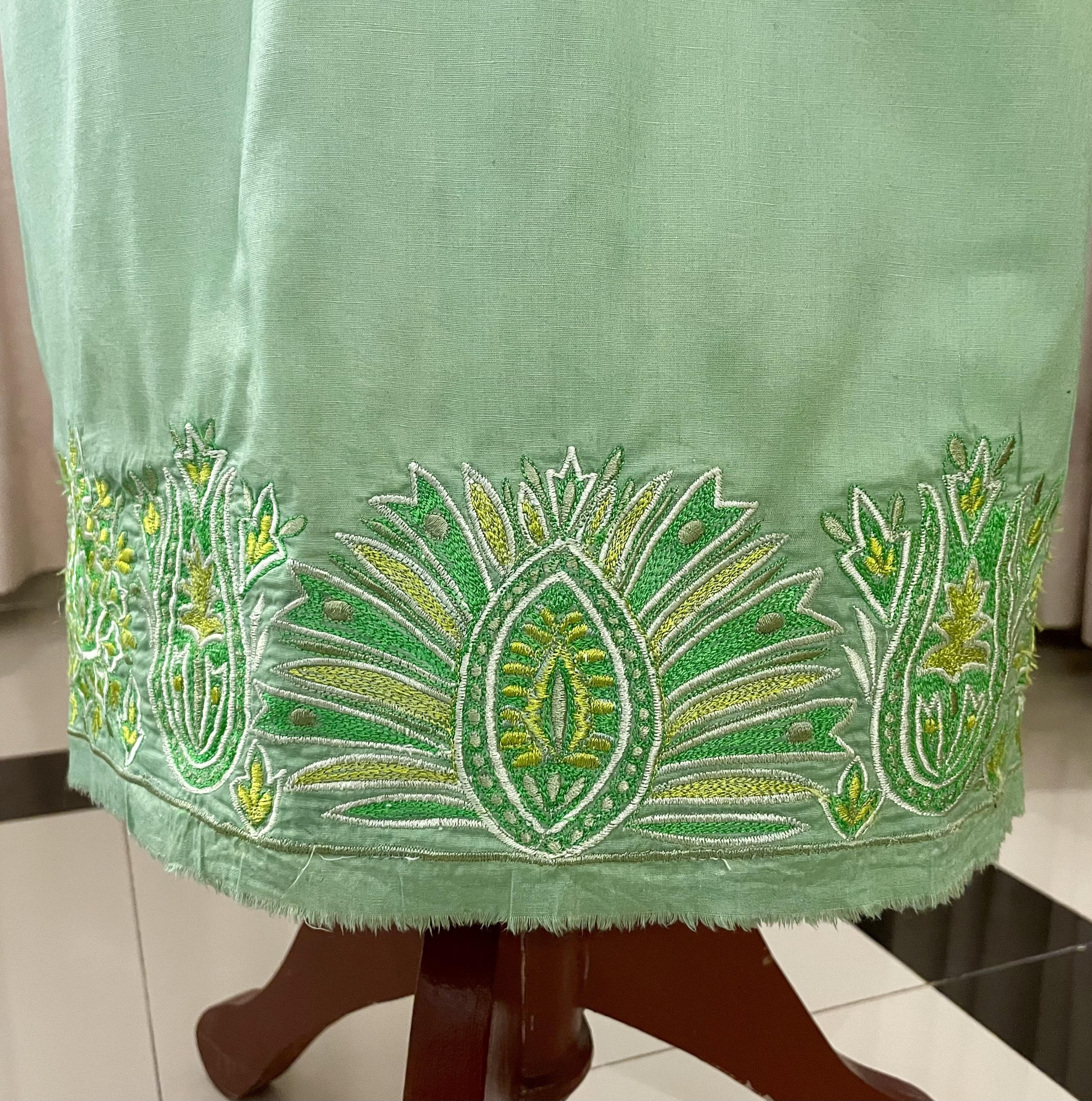 UNSTITCHED EMBROIDERED SHIRT & TROUSER (FD-04) - Image 3