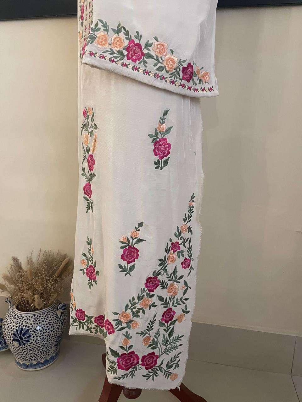 UNSTITCHED EMBROIDERED SHIRT & TROUSER (FD-13) - Image 3