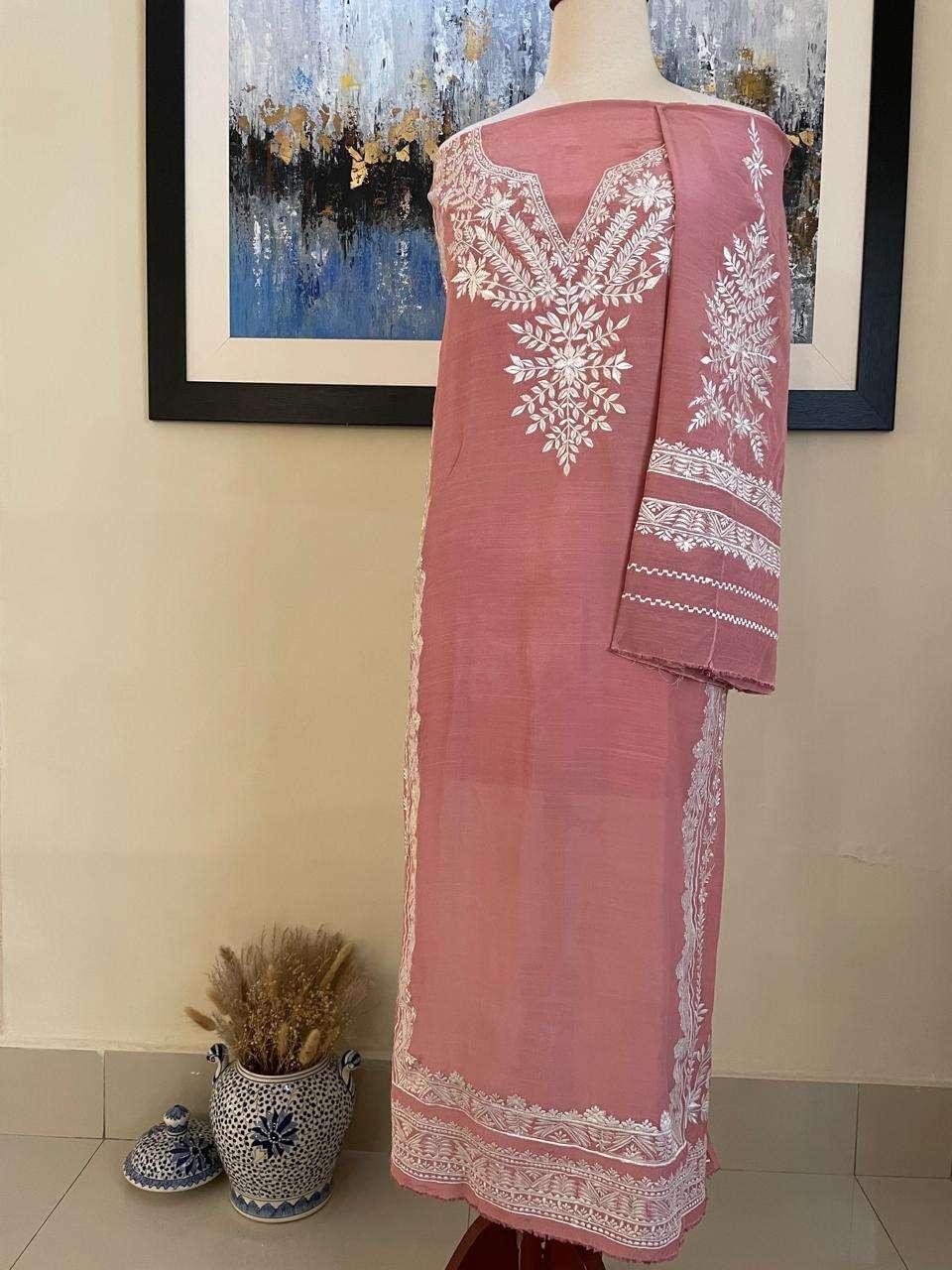 UNSTITCHED EMBROIDERED SHIRT & TROUSER (FD-15)