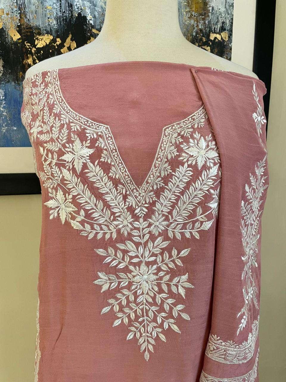 UNSTITCHED EMBROIDERED SHIRT & TROUSER (FD-15) - Image 4