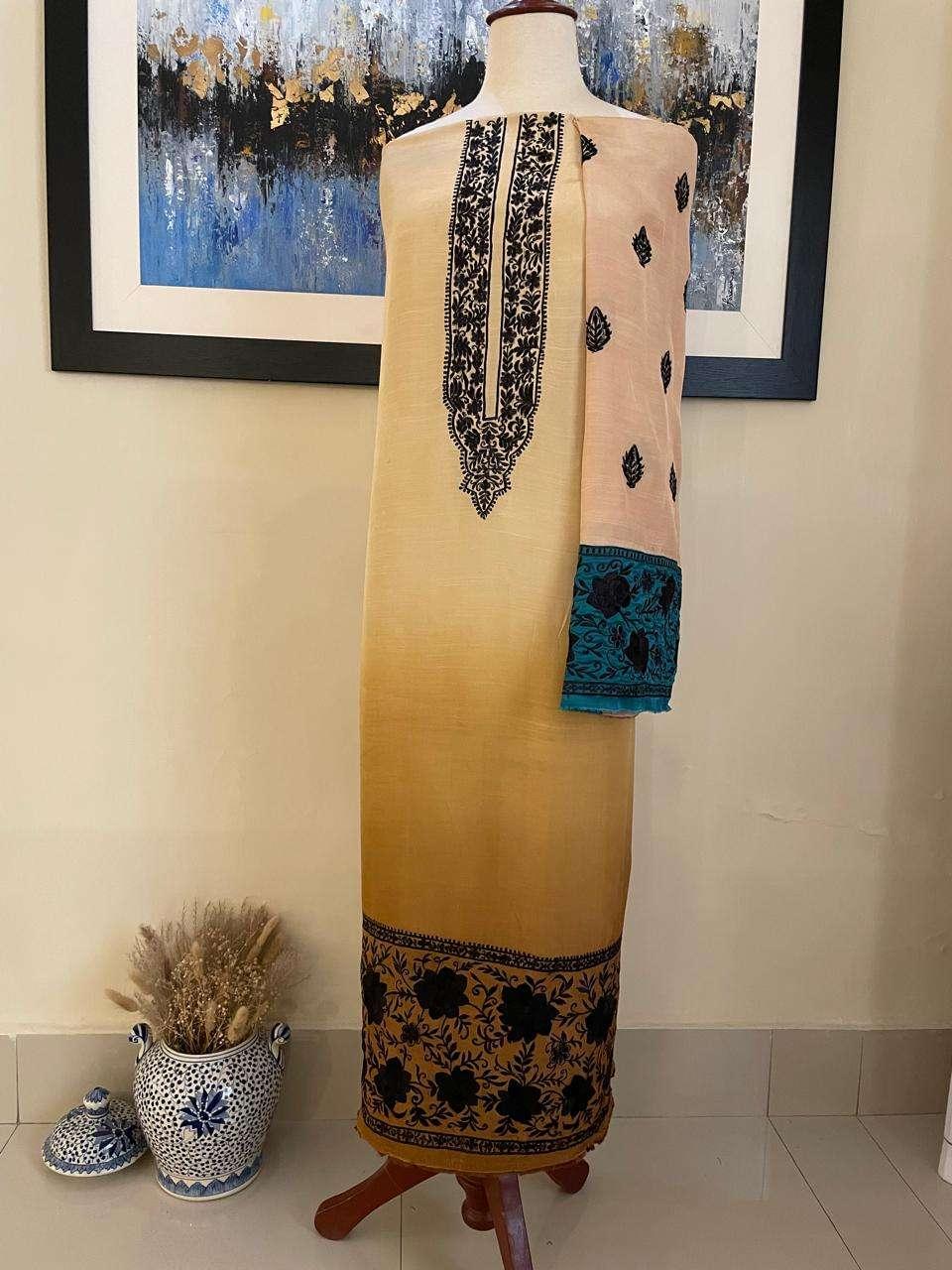 UNSTITCHED EMBROIDERED SHIRT & TROUSER (FD-16)