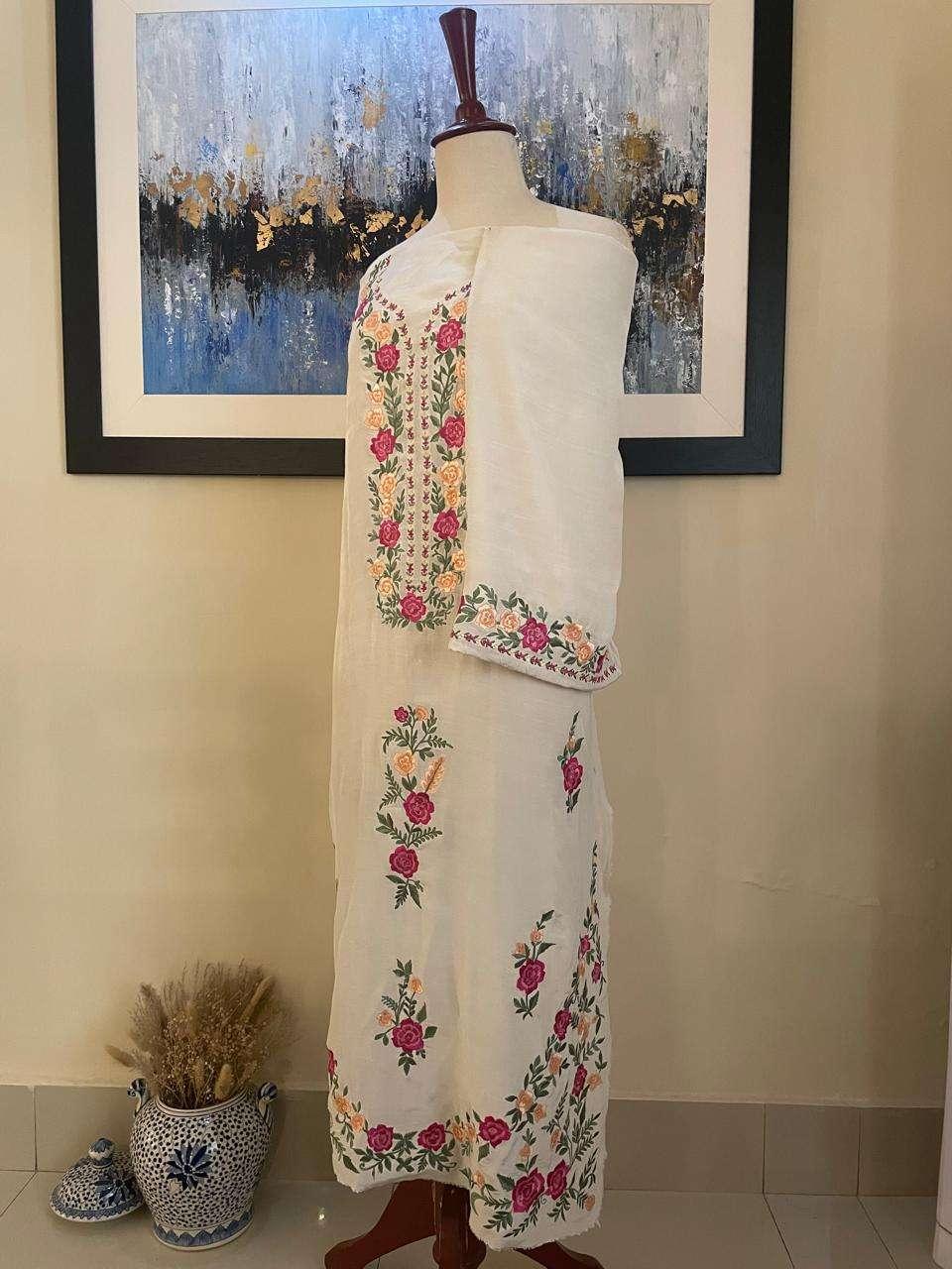 UNSTITCHED EMBROIDERED SHIRT & TROUSER (FD-13)