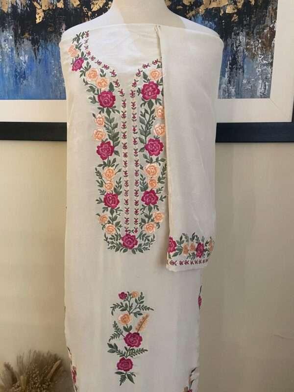 UNSTITCHED EMBROIDERED SHIRT & TROUSER (FD-13) - Image 2