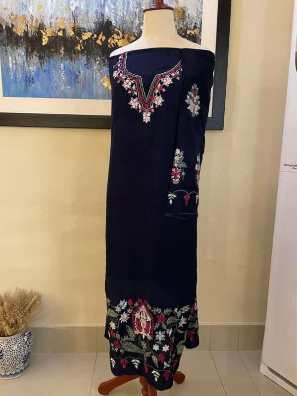 UNSTITCHED EMBROIDERED SHIRT & TROUSER (FD-18)