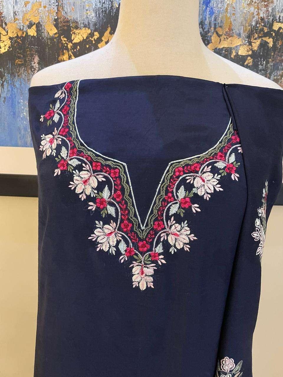 UNSTITCHED EMBROIDERED SHIRT & TROUSER (FD-18) - Image 4