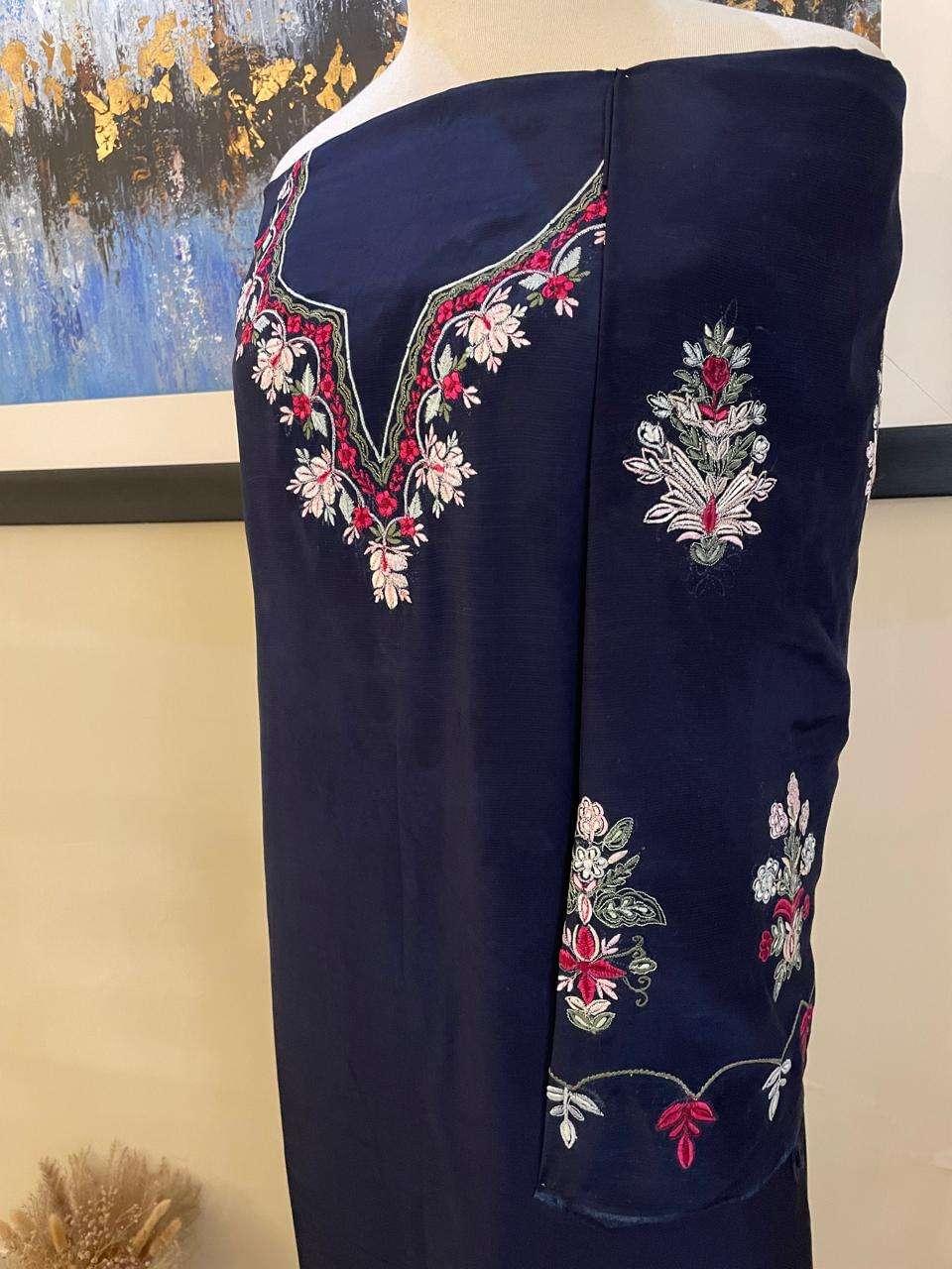 UNSTITCHED EMBROIDERED SHIRT & TROUSER (FD-18) - Image 3